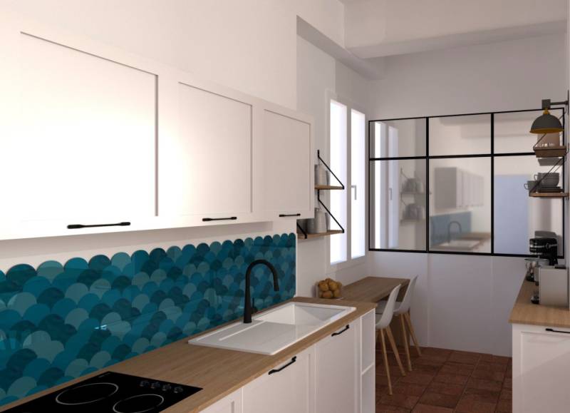 Réaménagement du rez-de-chaussé d'une maison vigneronne à Montpellier